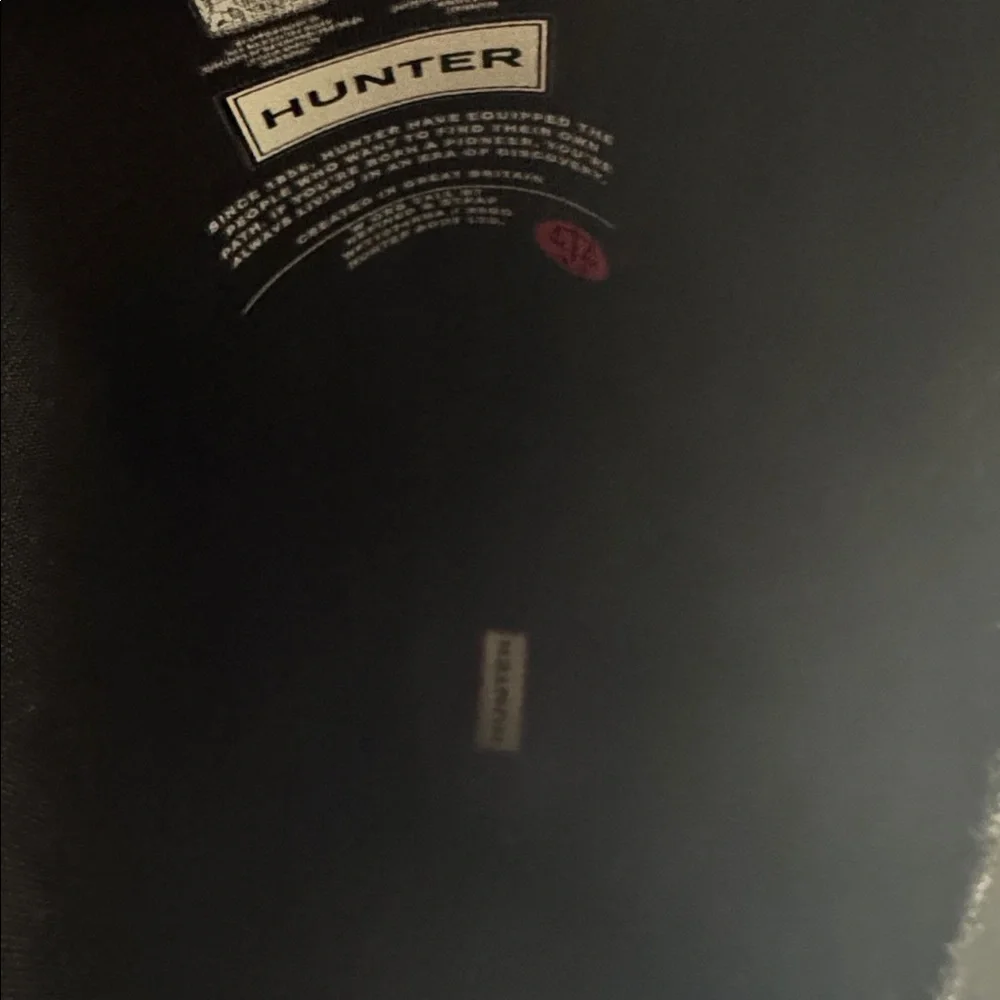 Hunter Womens Original Black Refined Back Strap Tall Rain Boots size 7 - Picture 4 of 12